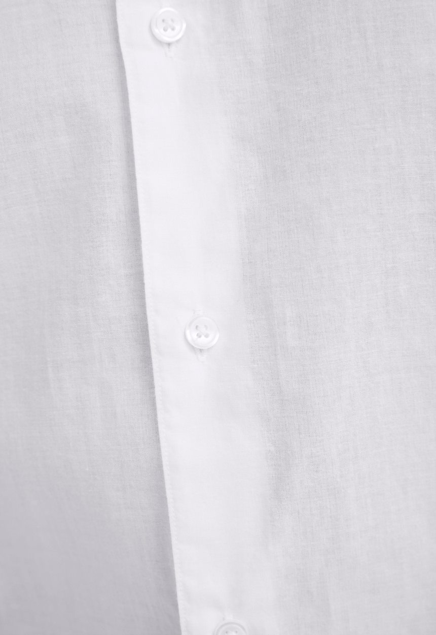 Jac + Jack Folded Collar Cotton Shirt - White